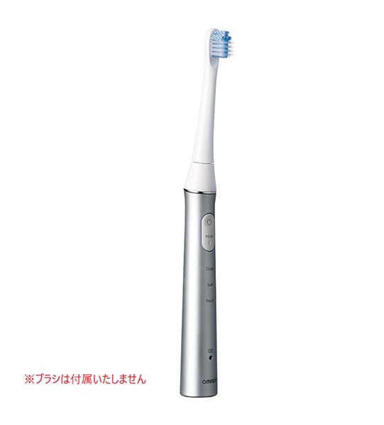オムロン 音波式電動歯ブラシ メディクリーン シルバー HT-B322-SL：商品イメージ