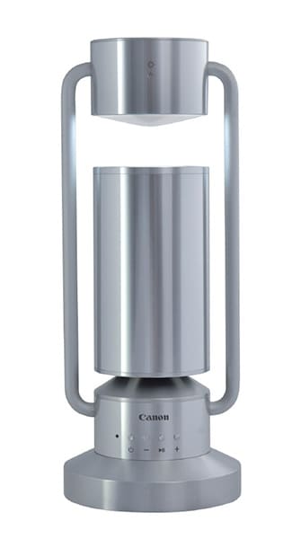 キヤノン スポットライト型アルミスピーカー albos Light&Speaker ML-A 電源アダプターセット シルバー：商品イメージ