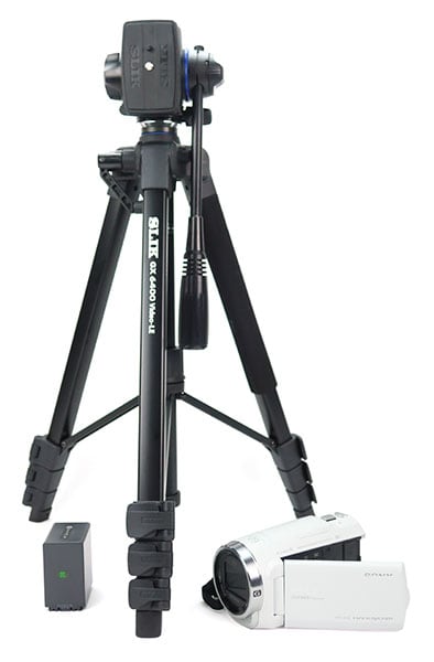 ソニー ビデオカメラ HDR-CX680 ホワイト 三脚＆予備バッテリーセット