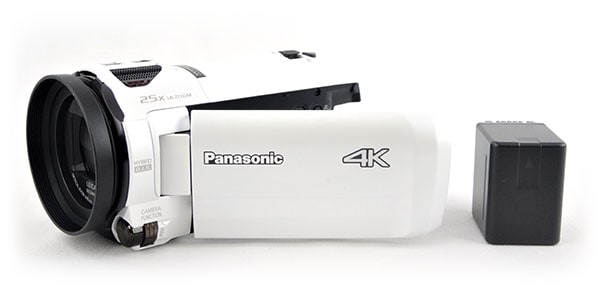 パナソニック 4K対応ビデオカメラ HC-VX992MS ピュアホワイト 予備バッテリーセット 商品イメージ1