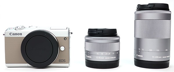 キヤノン ミラーレス一眼カメラ EOS M100 グレー ダブルズームキット 商品イメージ1